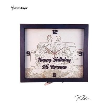 Wall Clock XL 36cm x 42cm by doctorkayu