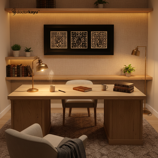 Warm Rustic Home Office
